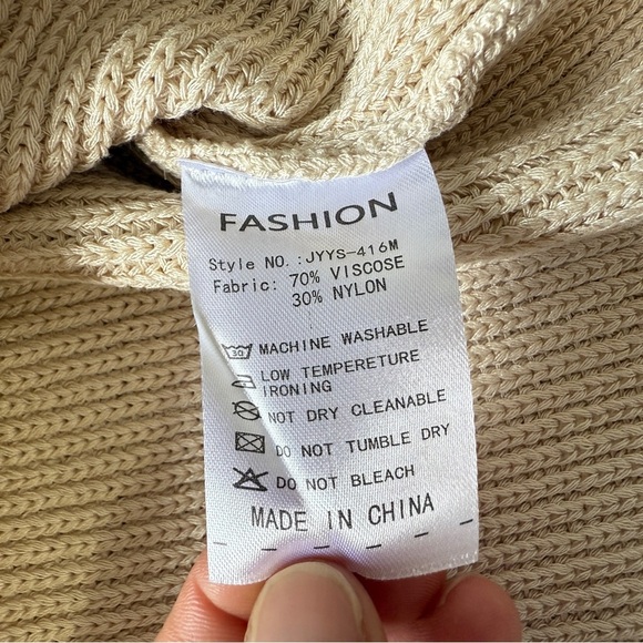 Womens Mock Neck Short Cap Sleeve Sweater Vest Summer Casual Basic Loose Crochet - Picture 5 of 7